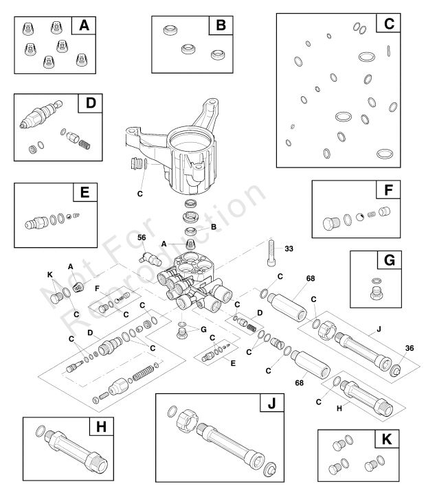 Briggs 020683 & 707970 pump breakdown & parts